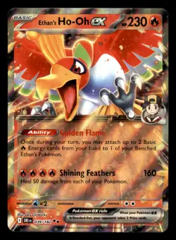 Ethan's Ho-Oh ex 039/182 Double Rare Destined Rivals Pokemon Near Mint - Image 1
