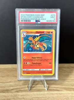 Pokemon Swsh #075 Pokemon Center Uk Holo Special Delivery Charizard PSA 9 - Image 1