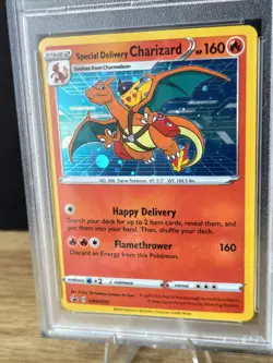 Pokemon Swsh #075 Pokemon Center Uk Holo Special Delivery Charizard PSA 9 - Image 3