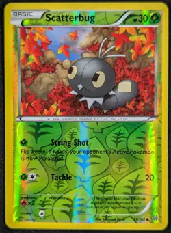 Scatterbug 2015 XY Breakthrough Reverse Holo Pokemon Card 13/162 (NM) - Image 1