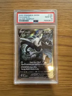 Pokemon Lugia v Alt Full Art Ultra Rare Card 186/195 — PSA 10 - Image 3