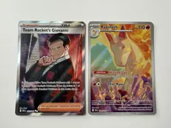 Pokemon Destined Rivals Card Lot - Giovanni 225/182 & Rapidash 189/182 - Image 1