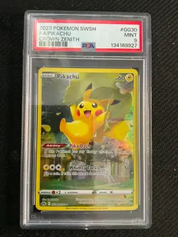 Pikachu GG30/GG70 *PSA 9* Crown Zenith Pokemon TCG Full Art Galarian Gallery - Image 1