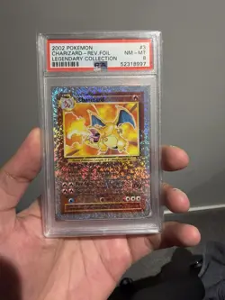 Pokemon Charizard 3/110 Legendary Collection Reverse Holo PSA 8 VERY CLEAN COPY - Image 1