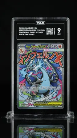 MEGA CHARIZARD X EX 2025 POKEMON MEGA EVOLUTION BLACK STAR PROMOS #023 TAG 9 - Image 1