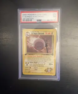 1st Edition-2000 Pokemon-Gym Challenge-LT. Surge’s Electrobe-#52 Near Mint PSA 7 - Image 2