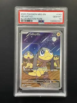 2025 Pokemon Mega Evolution Helioptile Illustration Rare #143/132 PSA 10 - Image 1