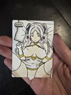 Magic MTG Altered Forest / Land Card | Original Hand Drawn & Color Anime Girl - Image 2