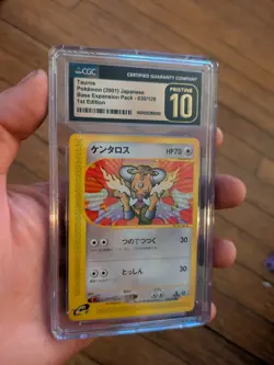 (POP 8) CGC 10 PRISTINE Tauros 030/128 E1 Expedition Base Japanese Pokemon Card - Image 1