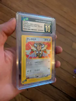 (POP 8) CGC 10 PRISTINE Tauros 030/128 E1 Expedition Base Japanese Pokemon Card - Image 2