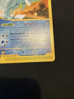 Pokemon Vaporeon Card 33/144 Skyridge Non-Holo Rare, WOTC, Near Mint Condition - Image 3