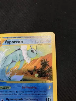 Pokemon Vaporeon Card 33/144 Skyridge Non-Holo Rare, WOTC, Near Mint Condition - Image 4