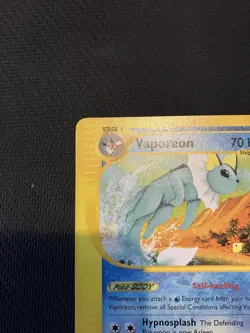 Pokemon Vaporeon Card 33/144 Skyridge Non-Holo Rare, WOTC, Near Mint Condition - Image 5