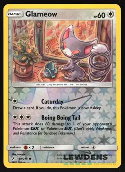 Glameow - 159/214 - Reverse Holo Common - Unbroken Bonds - Pokemon Card - Image 1