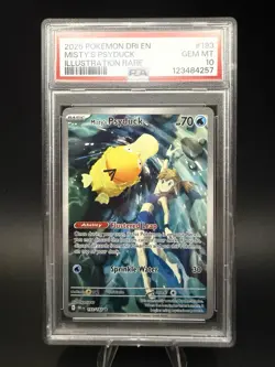 Pokemon Misty's Psyduck Card 193/182 Destined Rivals PSA 10 Gem Mint - Image 1