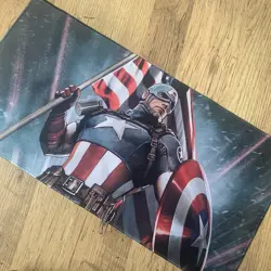 Cap Captain America Rubber Playmat Play Mat For Tcg Trading Card Game Marvel - Image 1