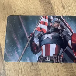 Cap Captain America Rubber Playmat Play Mat For Tcg Trading Card Game Marvel - Image 2