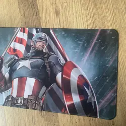 Cap Captain America Rubber Playmat Play Mat For Tcg Trading Card Game Marvel - Image 3