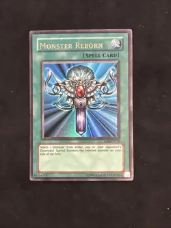 English - 1 x MTG Monster Reborn - LOB-EN118 - Ultra Rare - Unlimited - Image 1
