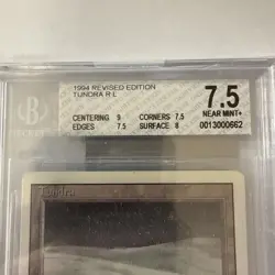 Beckett 7.5 - Tundra - Revised Magic NM+ Centering 9 - Collector Pierce / Break - Image 2