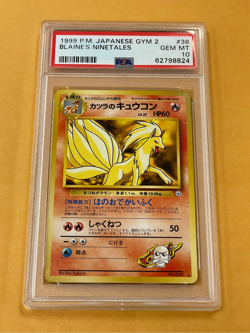 1999 Pokemon Japanese Gym 2 Blaine's Ninetales #38 PSA 10 - Image 1