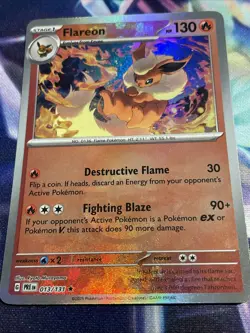 Pokemon TCG Flareon 013/131 Poke Ball Holo Prismatic Evolutions NM/M - Image 2