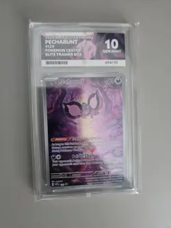 Pecharunt SVP 129 Pokemon Center Stamped ETB Promo ACE 10 GEM MINT - Image 1
