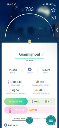 Pokemon Go Shiny Gimmighoul ( Reduced) - Image 1
