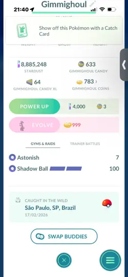 Pokemon Go Shiny Gimmighoul ( Reduced) - Image 2