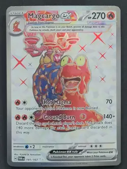 Magcargo ex 191/166 Ultra Rare Twilight Masquerade Pokemon TCG - Image 1