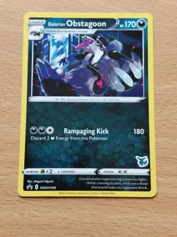 Pokemon TCG Galarian Obstagoon Eevee Stamped Promo Battle Academy SWSH193 - Image 1