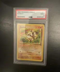 MINT PSA 9 ! 1999 Pokemon Jungle-Unlimited - Mankey - #55 - Very Great Condition - Image 2