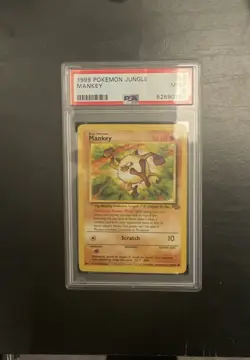 MINT PSA 9 ! 1999 Pokemon Jungle-Unlimited - Mankey - #55 - Very Great Condition - Image 3