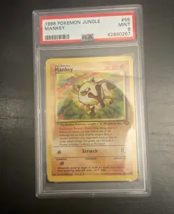 MINT PSA 9 ! 1999 Pokemon Jungle-Unlimited - Mankey - #55 - Very Great Condition - Image 4