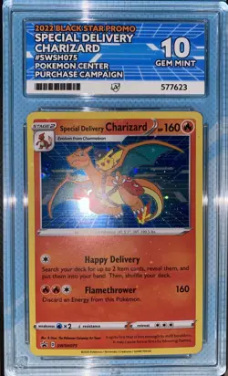 Special Delivery Charizard - Pokemon Centre SWSH075 - ACE 10 GEM MINT - LOW POP - Image 1