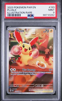 Pokemon Plusle SV04: Paradox Rift 193/182 Illustration Rare Holo PSA 9 - Image 1