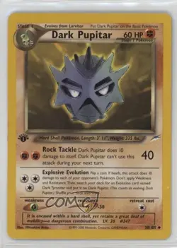 Dark Pupitar 1st Ed. Pokemon Neo Destiny #38 2002 - Image 1