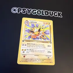 1st Edition Jolteon 20/64 Jungle Set Non Holo Rare Vintage 1999 Pokemon Card Pld - Image 2