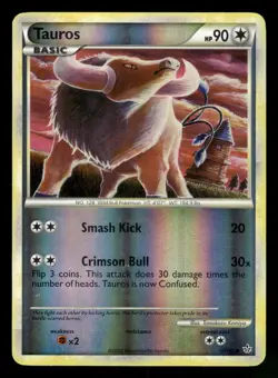 Tauros 41/95 Reverse Holo HGSS Unleashed Pokemon Card - Image 1