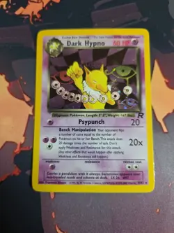 Pokemon TCG Card Dark Hypno 9/82 Team Rocket Unlimited Holo Rare MP - Image 1