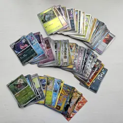 142 Pokemon TCG Cards Bulk Of Holos, Reverse, Pokeballs And More - Mixed Sets - Image 1