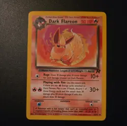 Dark Flareon 35/82 Uncommon Non Holo Team Rocket Pokemon Card LP - Image 1