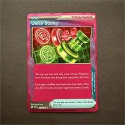 Pokemon Unfair Stamp 165/167 Sv06 Twilight Masquerade Ace SPEC Trainer Card - Image 1
