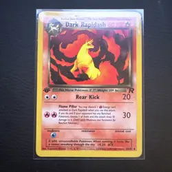 Pokemon Card Dark Rapidash Team Rocket 1st Edition Uncommon 44/82 - Image 1