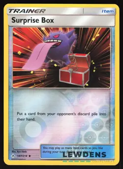 Surprise Box - 187/214 - Reverse Holo Uncommon - Unbroken Bonds - Pokemon Card - Image 1