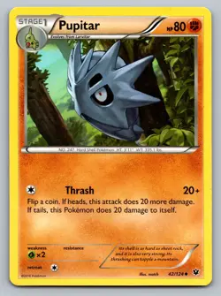 Pokemon TCG XY - Fates Collide Pupitar 42/124 - Image 1