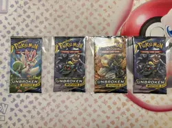 Pokemon Sun & Moon Unbroken Bonds Booster 4 Pack Bundle- New & Factory Sealed - Image 1