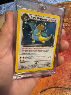 SICK SWIRL by hands | Pokemon Holo | Dark Dragonite | Team Rocket | WOTC Classic - Image 1