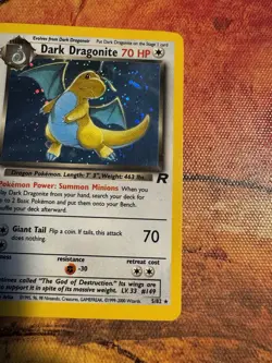 SICK SWIRL by hands | Pokemon Holo | Dark Dragonite | Team Rocket | WOTC Classic - Image 3