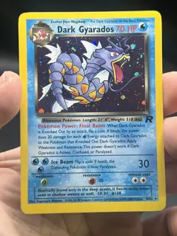 Dark Gyarados Holo Rare Team Rocket 8/82 1999 Pokemon English WOTC LP - Image 3